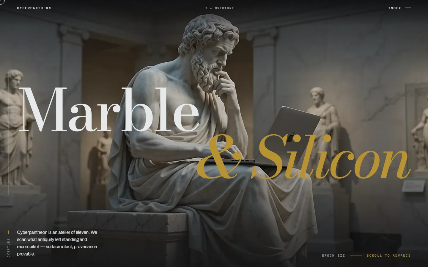 Cyberpantheon, brand website