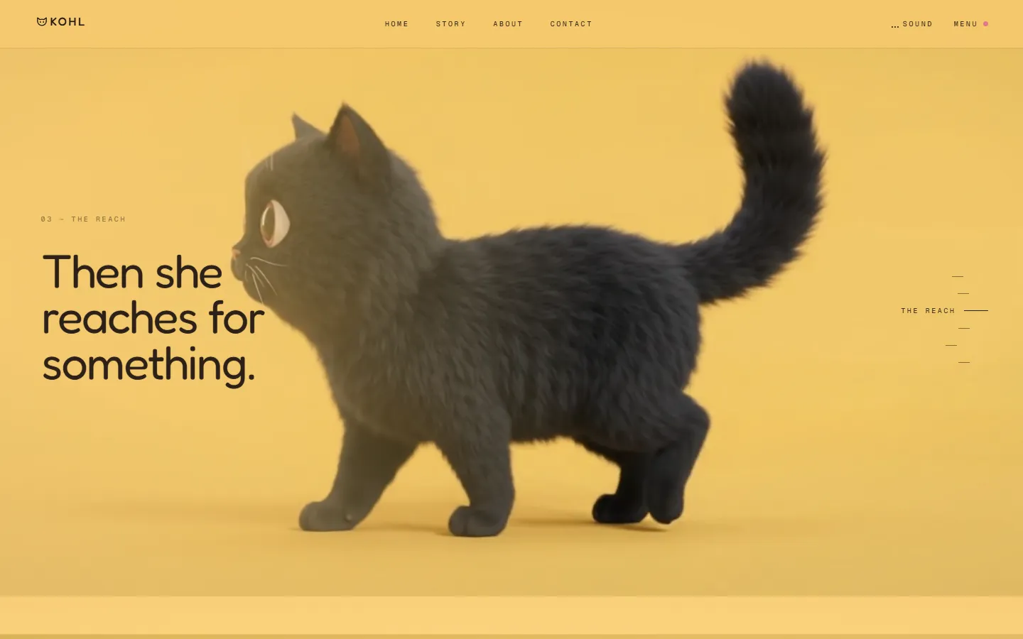 Kohl Luna, story-led website